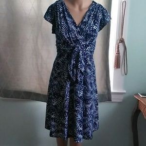 Eliza J size 12 P black, turquoise, white jersey d